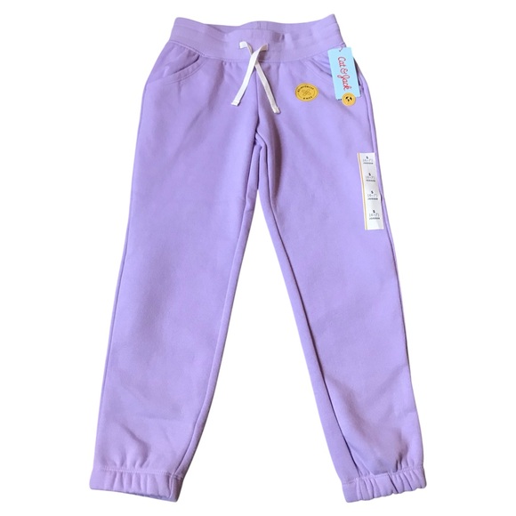 Cat and Jack Girl Fleece Lined Sweatpants Size S/ 6-7. NWT - Picture 3 of 4